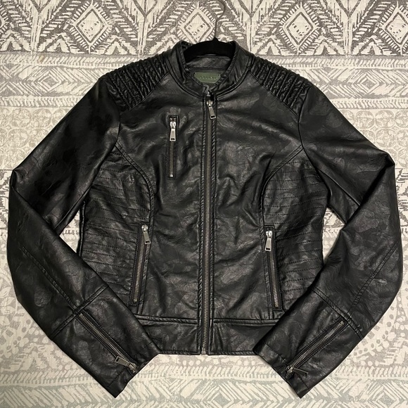 Jou Jou Faux Leather Moto Jacket - Picture 10 of 10